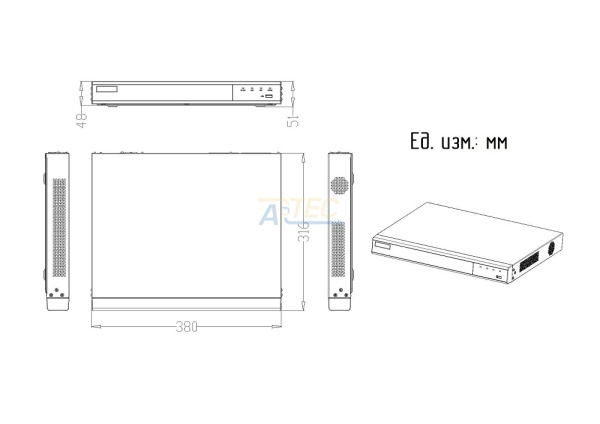 ATEC-NV16-656 IP видеорегистратор, 12 Мп, 16 каналов